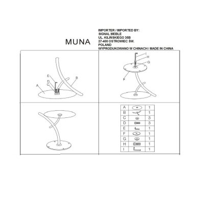 Барный стол Signal MUNA Серебристый MUNA фото - 2