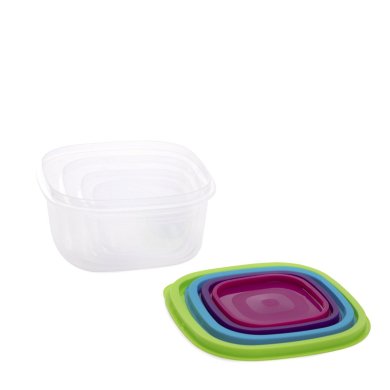 Набір квадратних контейнерів Homla ADDA 4 шт | Прозорий 162624 фото - 3