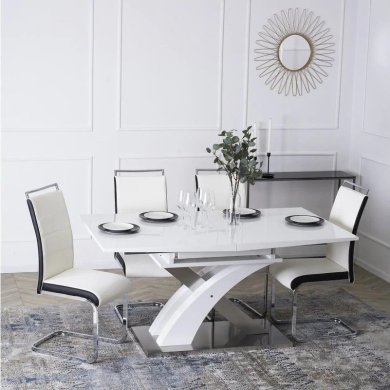 Розкладний обідній стіл Mebel Elit SVEN Білий - 9 Розкладний обідній стіл Mebel Elit SVEN Білий B.SVEN/DC/CZ/S фото - 9