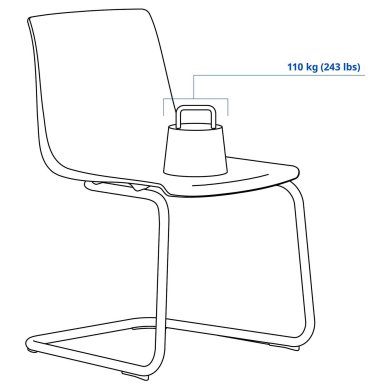 IKEA Обідній стілець TOBIAS Прозорий (ИКЕА ТОБИАС) 80349671 фото - 11