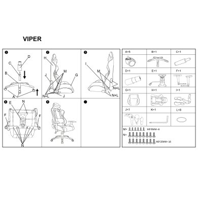 Геймерское кресло Signal Viper Красный OBRVIPERCC фото - 2