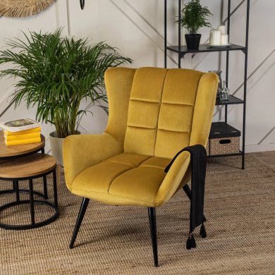 Кресло мягкое Mebel Elit VINCENT Горчичный - 7 Кресло мягкое Mebel Elit VINCENT Горчичный ME.VINCENT/CU/V/FW фото - 7