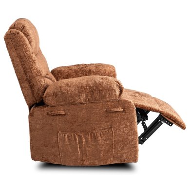Кресло мягкое раскладное с реклайнером Mebel Elit ARTURO Welur Рыжий ME.ARTURO/BR/V/FW фото - 4