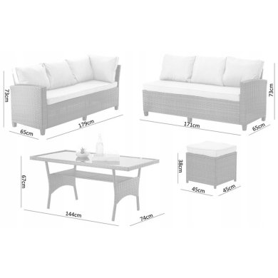 Комплект садових меблів Garden Line CESME Бежевий ABI3517 фото - 11