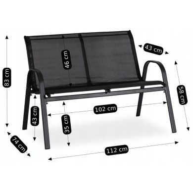 Комплект садових меблів Mebel Elit MINNESOTA Чорний - 10 Комплект садових меблів Mebel Elit MINNESOTA Чорний ME.MINNESOTA/CZ/T/OGR/ZES фото - 10
