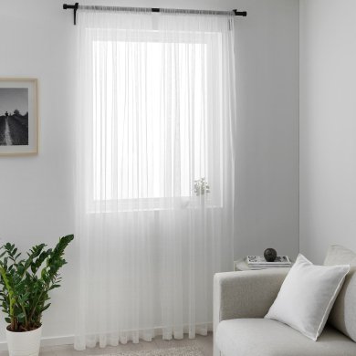 IKEA Тюль HILDRUN 145x300 см 2 шт Білий (ИКЕА HILDRUN) 00386549 фото - 3