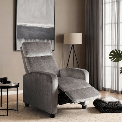 Кресло мягкое раскладное с реклайнером Mebel Elit DANNY Welur Серый - 13 Кресло мягкое раскладное с реклайнером Mebel Elit DANNY Welur Серый ME.DANNY/P/V/FW фото - 13