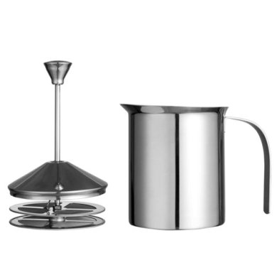 Ручной вспениватель молока Duka Barista 850 мл | Серебристый 1217338 фото - 2
