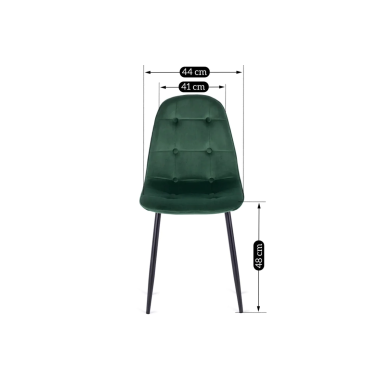 Обідній стілець Mebel Elit ARIS Welur Зелений - 3 Обідній стілець Mebel Elit ARIS Welur Зелений aris/zl фото - 3
