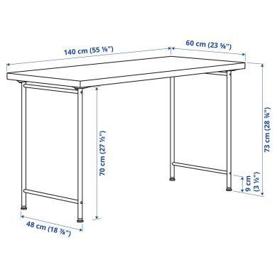 IKEA Письмовий стіл LAGKAPTEN/SPAND Коричневий (ИКЕА ЛАГКАПТЕН/СПАНД) 89563713 фото - 2