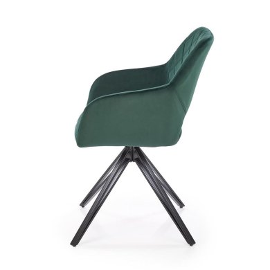 Обідній стілець поворотний Halmar K535 Темно-зелений V-CH-K/535-KR-C.ZIELONY фото - 4