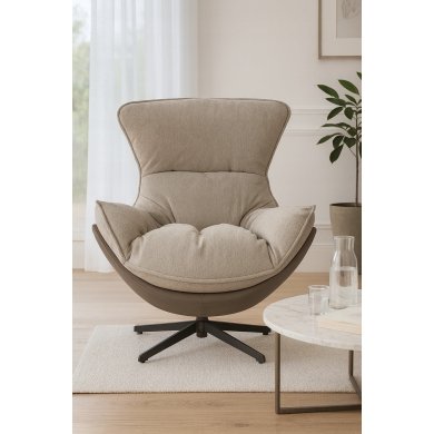 Крісло м'яке поворотне Kontrast JASPER 3D Світло-коричневий 5.01.84298 фото - 10