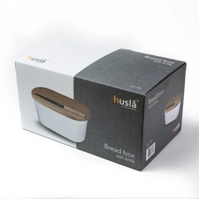Хлібниця з ножем Homla HUSLA ACACIA Білий 231291 фото - 5