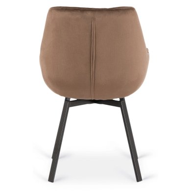 Обідній стілець поворотний Mebel Elit LUNA Welur Коричневий ME.LUNA/BR/V/K фото - 4