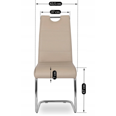 Обеденный стул Mebel Elit EDER Бежевый ME.EDER/BZ/CH/E/K фото - 3