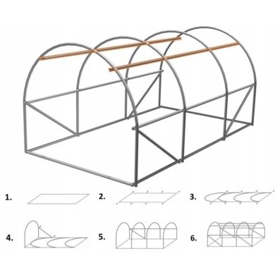 Парник теплица Garden Line 3,5x2x2 м Зеленый - 15 Парник теплица Garden Line 3,5x2x2 м Зеленый TUN5576 фото - 15