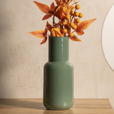 Ваза Homla BELLY 9x21 см Зелений 228284 фото - 5