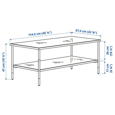 IKEA Журнальный стол ASPEROD Черный (ИКЕА АСПЕРОД) 00461888 фото - 5