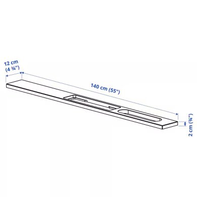 Модуль для стола MITTZON 140x12 см Белый - 4 IKEA Модуль для стола MITTZON 140x12 см Белый 30531267 фото - 4