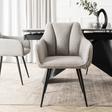 Обідній стілець Mebel Elit NAWARA Boucle Сірий ME.NAWARA/P/CZ/TB/K фото - 6