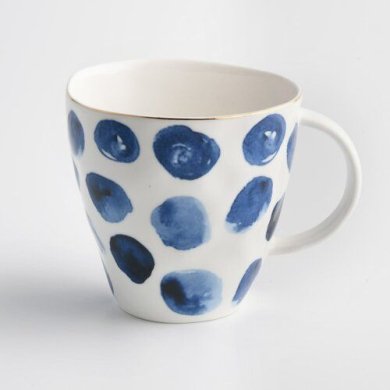 Кухоль Duka Riviera 370 мл | Білий/Синій принт - 3 Кухоль Duka Riviera 370 мл | Білий/Синій принт 1219677 фото - 3