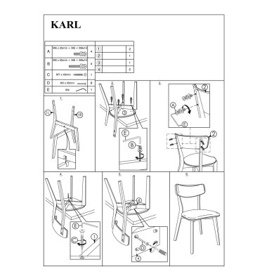 Обеденный стул Signal Karl Серый KARLDSZ фото - 2