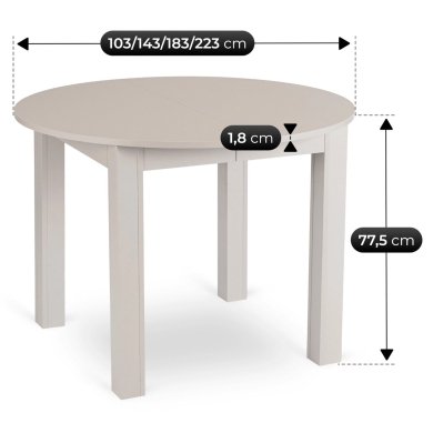 Раскладной обеденный стол Mebel Elit JAMES Кашемир W.JAMES/KASZ/KASZ/S фото - 8