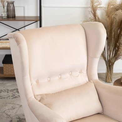 Крісло м'яке Mebel Elit KLARIS 2 Welur Бежевий ME.KLARIS2/BZ/V/FW фото - 10