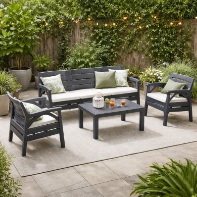 Комплект садових меблів Garden Line SANTANA BIG Антрацит KAS0867/3 фото - 6