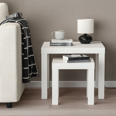 IKEA Комплект журнальных столов LACK 2 шт Белый (ИКЕА НЕДОСТАТОК) 59442727 фото - 2