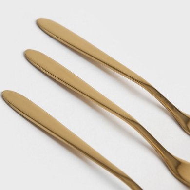 Набор закусочных вилок Homla STILO 3 шт Золотой - 3 Набор закусочных вилок Homla STILO 3 шт Золотой 237435 фото - 3