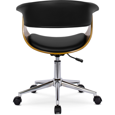 Крісло поворотне Mebel Elit MICHIGAN | Чорний / Дерево - 4 Крісло поворотне Mebel Elit MICHIGAN | Чорний / Дерево ME.MICHIGAN/CZ/E/FO фото - 4