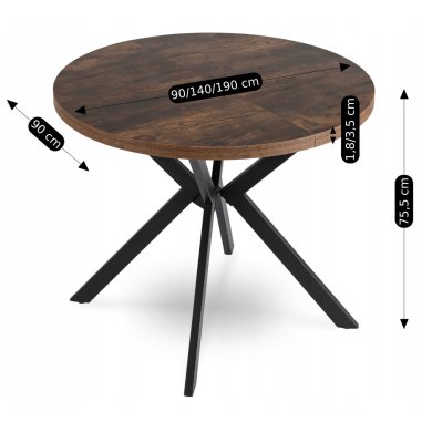 Розкладний обідній стіл Mebel Elit LUGO Дуб рустик - 12 Розкладний обідній стіл Mebel Elit LUGO Дуб рустик ME.LUGO/DRU/CZ/S фото - 12