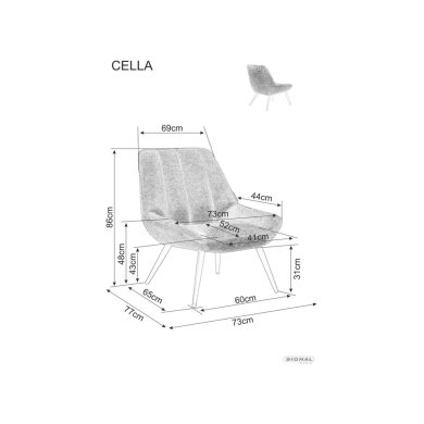 Крісло м'яке Signal CELLA BREGO Каррі CELLABRCCU фото - 5