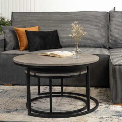 Комплект журнальних столів Mebel Elit ROCKY MAX 2 шт Бетон ME.MAXROCKY/BET/CZ/L фото - 9
