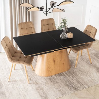 Раскладной обеденный стол Mebel Elit LIZBONA Черный ME.LIZBONA/CZ/D/CER/S160-200 фото - 6