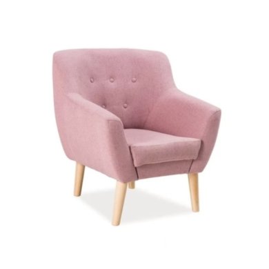 Кресло мягкое Signal Nordic 1 Velvet Розовый NORDIC1CABLO12-P