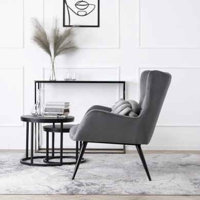 Кресло мягкое Mebel Elit VINCENT Серый ME.VINCENT/P/V/FW фото - 7