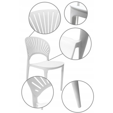 Садовий стілець Kontrast KEA Білий - 6 Садовий стілець Kontrast KEA Білий 6.05.27710 фото - 6