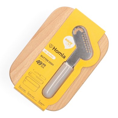 Маслянка Homla EASY COOK 17x11 см | Білий / Сірий / Дерево - 4 Маслянка Homla EASY COOK 17x11 см | Білий / Сірий / Дерево 163057 фото - 4