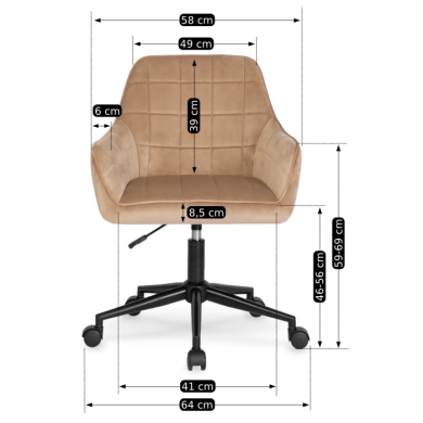 Офисное кресло Mebel Elit LUCY Бежевый - 6 Офисное кресло Mebel Elit LUCY Бежевый ME.LUCY/BZ/V/FO фото - 6