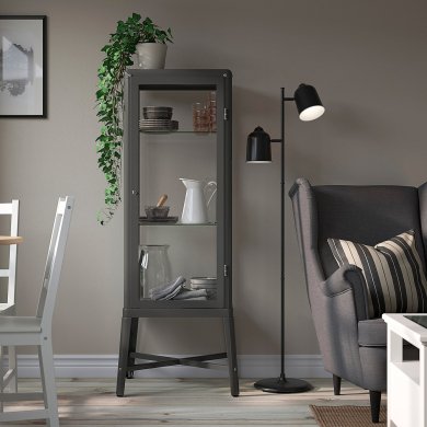 IKEA Витрина FABRIKOR (ИКЕА Сталь, закаленное стекло) 00242278 фото - 18