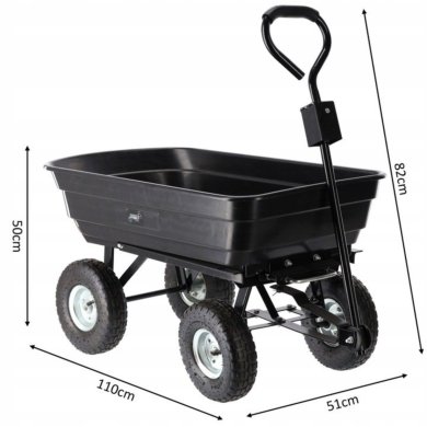 Садовая тележка Garden Line 75 л Черный WOZ0078B фото - 9