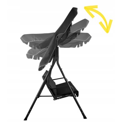 Садова гойдалка Garden Line 170x118x153 см Чорний KRE9689 фото - 4