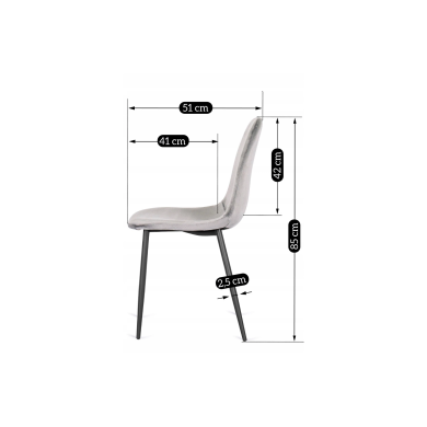 Обідній стілець Mebel Elit OSCAR Сірий ME.OSCAR/P/V/K фото - 14