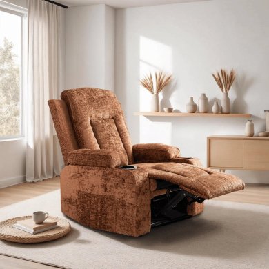 Крісло м'яке розкладне масажне з реклайнером Mebel Elit BOX Welur Коричневий ME.BOX/BR/V/FW фото - 14