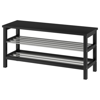 IKEA Скамейка для обуви TJUSIG Черный (ИКЕА ТЮСИГ) 50152703