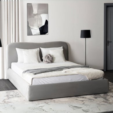 Кровать Mebel Elit BRISTOL Welur 140x200 см Серый ME.BRISTOL/140/P/V/LOZZPOJ