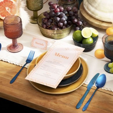 Набор столовых приборов Homla ABELE 16 шт. | Синий 163845 фото - 4