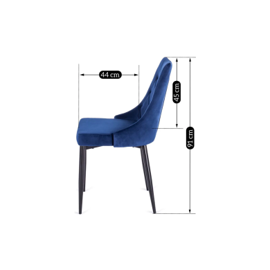 Обеденный стул Mebel Elit CORK Welur Синий ME.CORK/GR/V/K фото - 13